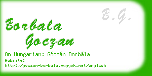 borbala goczan business card